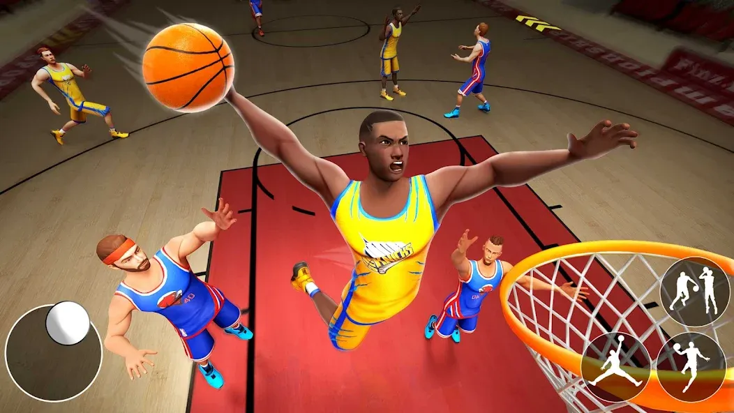 Скачать Dunk Smash: Basketball Games [MOD: безлимитные деньги и энергия] — скриншот 1