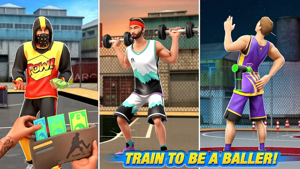 Скачать Dunk Smash: Basketball Games [MOD: безлимитные деньги и энергия] — скриншот 2