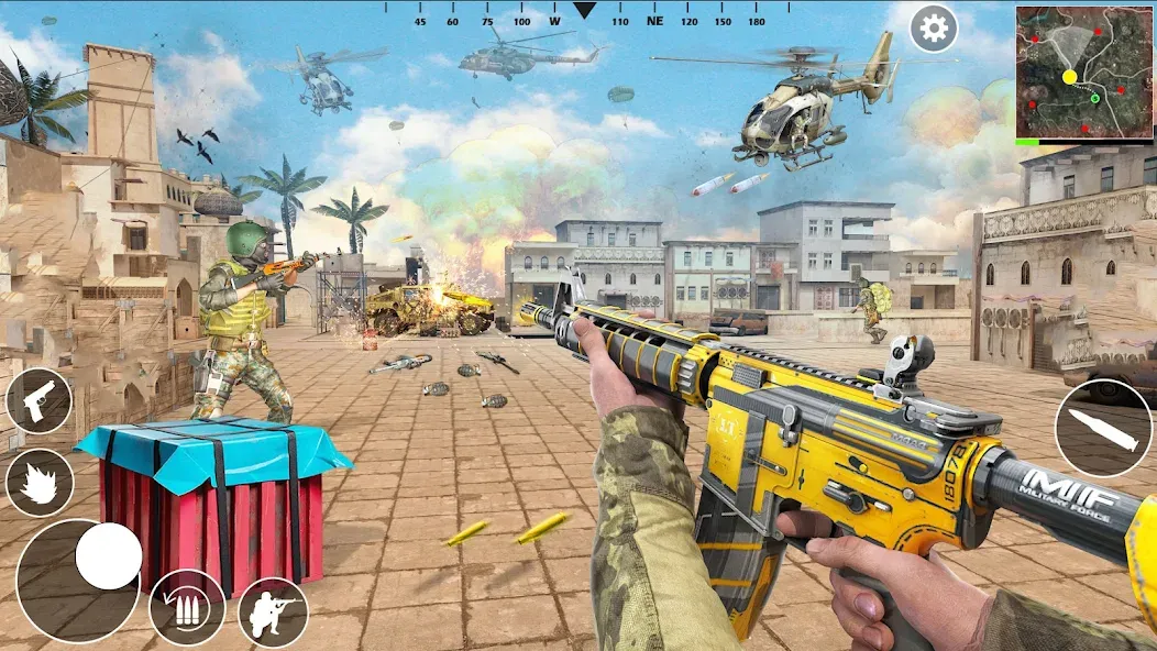 War Zone: Gun Shooting Games [MOD: безлимитные патроны и мощное оружие] на Андроид — скриншот 1