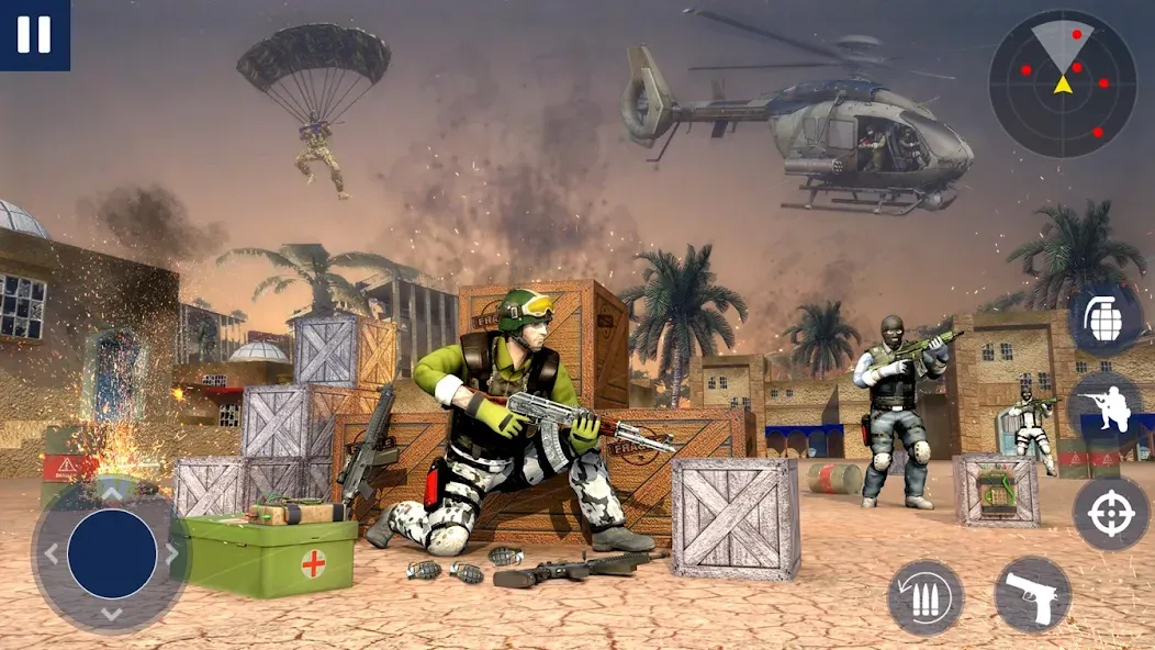 War Zone: Gun Shooting Games [MOD: безлимитные патроны и мощное оружие] на Андроид — скриншот 2