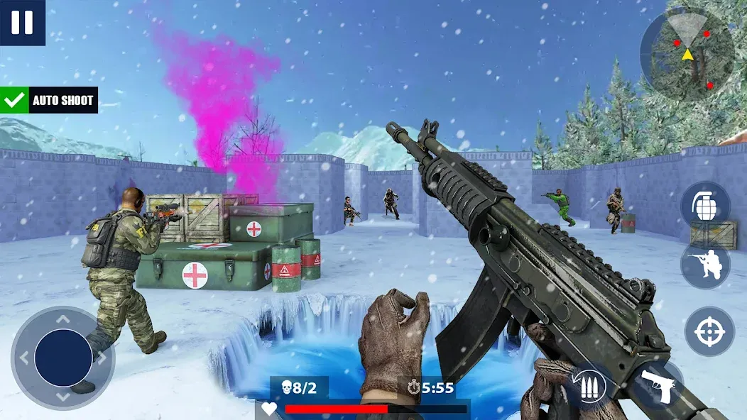 War Zone: Gun Shooting Games [MOD: безлимитные патроны и мощное оружие] на Андроид — скриншот 5
