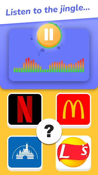 Jingle Quiz: logo music trivia [MOD: безлимитные подсказки и монеты] на Андроид — скриншот 1