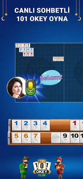 101 Okey Club: Play 101 Plus [MOD: безлимитные монеты и подсказки] — Скачать бесплатно (APK) — скриншот 1
