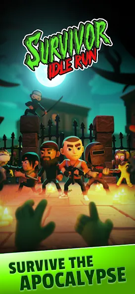 Скачать Survivor Idle Run: Z-RPG [MOD: много денег и усиленное оружие] — скриншот 1