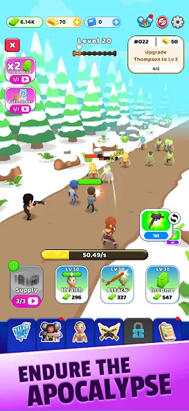 Скачать Survivor Idle Run: Z-RPG [MOD: много денег и усиленное оружие] — скриншот 3
