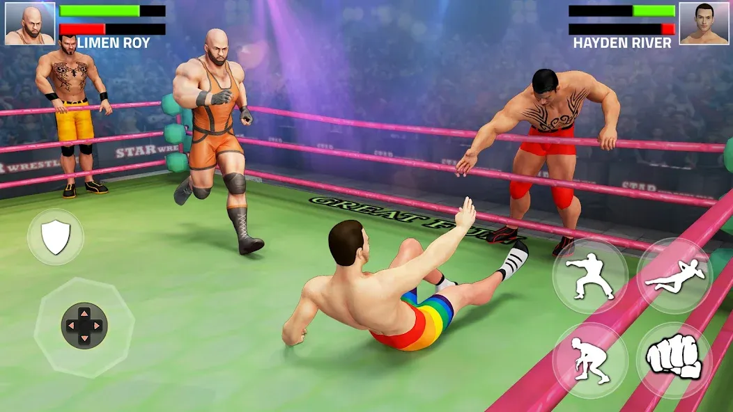 Tag Team Wrestling Game [MOD: без рекламы и много денег] на Андроид — скриншот 1