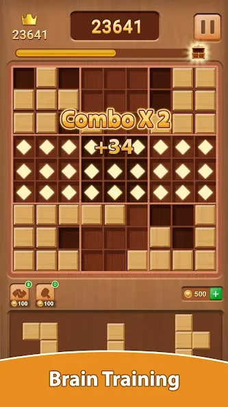 Wood Block Puzzle [MOD: без рекламы и бесконечные подсказки] (Бесплатно / APK) — скриншот 2