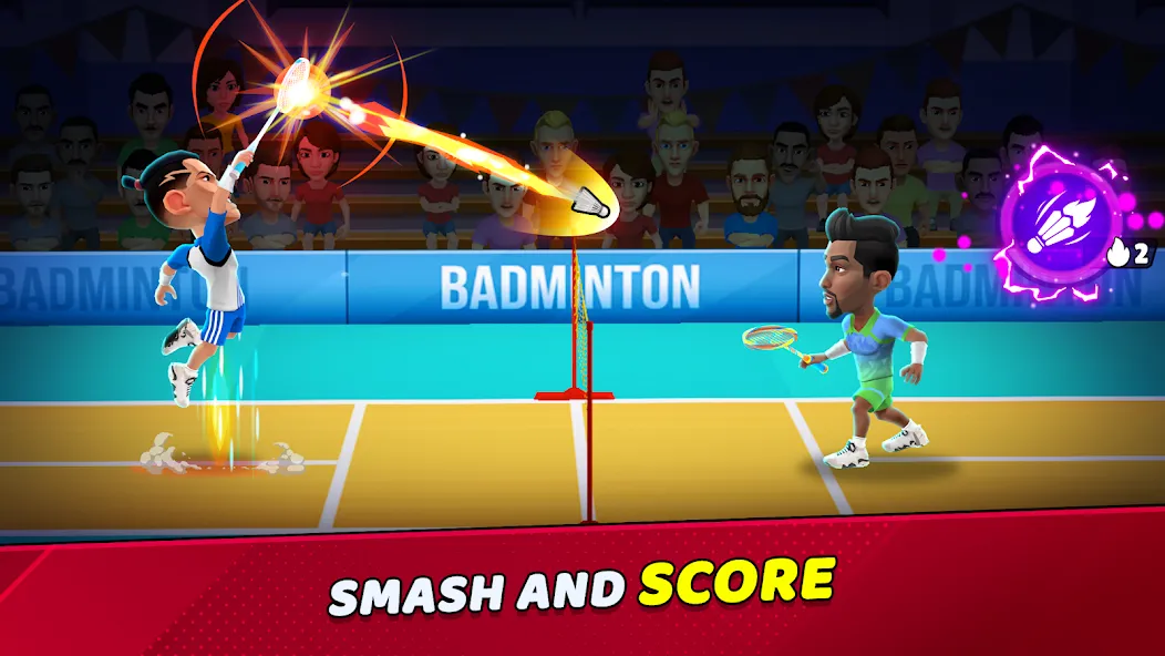 Badminton Clash 3D [MOD: безлимитные деньги и энергия] на Андроид — скриншот 1