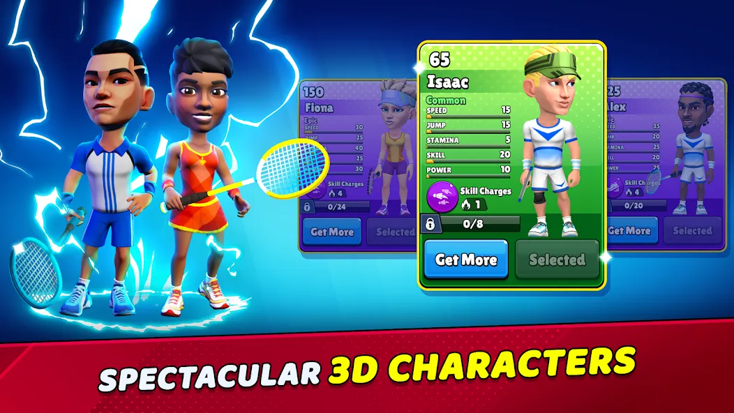 Badminton Clash 3D [MOD: безлимитные деньги и энергия] на Андроид — скриншот 5