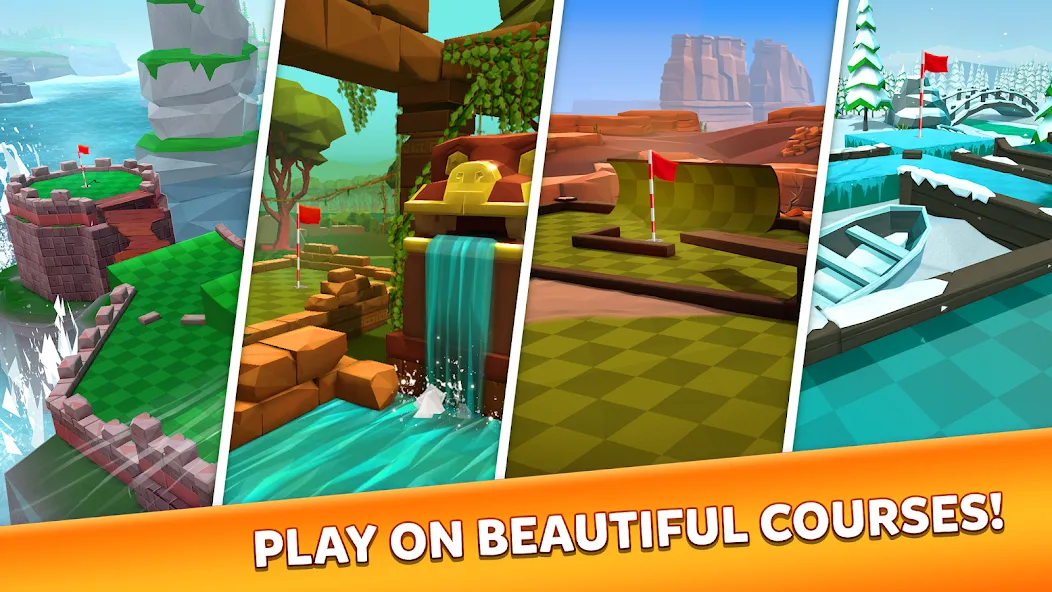 Скачать взлом Golf Battle [MOD: безлимитные мячи и улучшенная точность] — скриншот 1