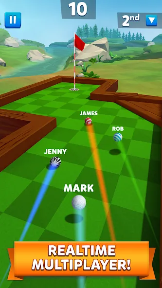Скачать взлом Golf Battle [MOD: безлимитные мячи и улучшенная точность] — скриншот 2