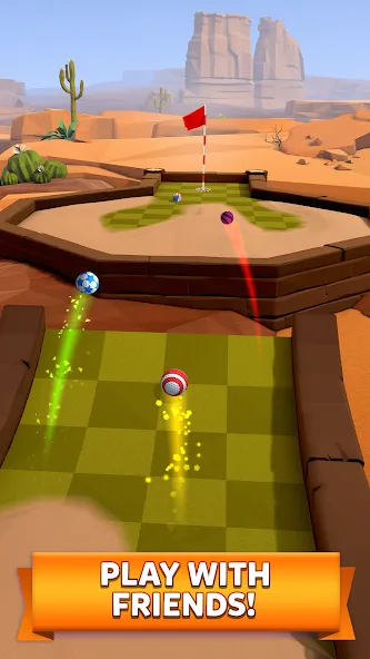 Скачать взлом Golf Battle [MOD: безлимитные мячи и улучшенная точность] — скриншот 3