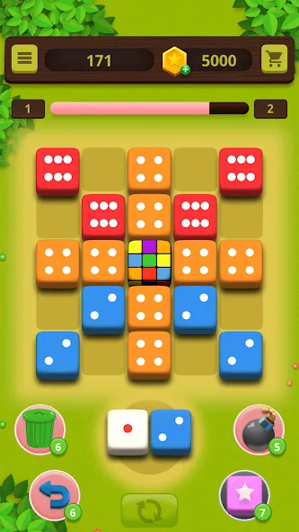 Скачать Dice Craft - Merge Puzzle [MOD: безлимитные монеты и усиленные кубики] на телефон — скриншот 5