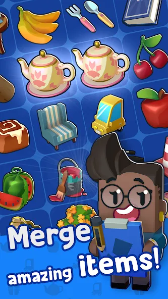 Скачать Merge Mayor - Match Puzzle [MOD: безлимитные деньги и энергия] — скриншот 4