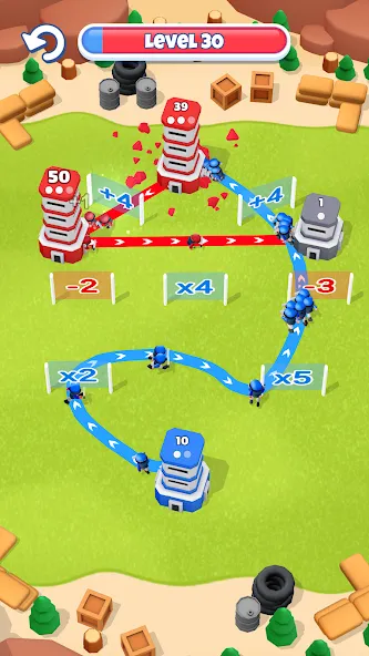Скачать Tower War - Tactical Conquest [MOD: безлимитные деньги и все уровни] на телефон — скриншот 4