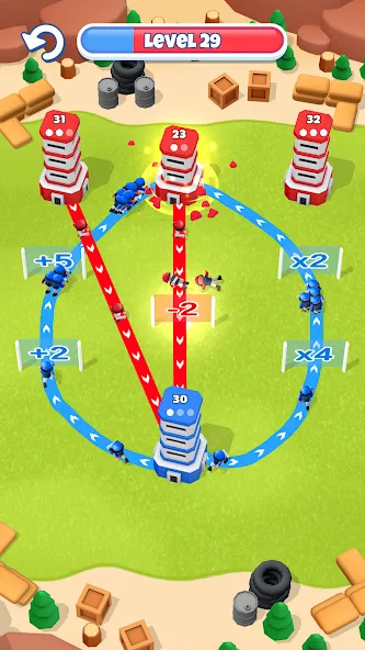 Скачать Tower War - Tactical Conquest [MOD: безлимитные деньги и все уровни] на телефон — скриншот 5