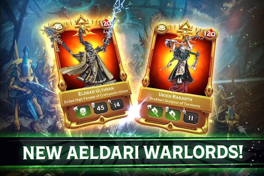 Скачать взлом Warhammer Combat Cards - 40K [MOD: безлимитные деньги и карты] — скриншот 4