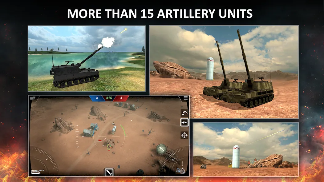 Tanktastic 3D tanks [MOD: безлимитные деньги и боеприпасы] (Бесплатно / APK) — скриншот 3