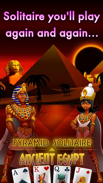 Взломанная Pyramid Solitaire - Egypt [MOD: безлимитные подсказки и отмены ходов] на Андроид — скриншот 2