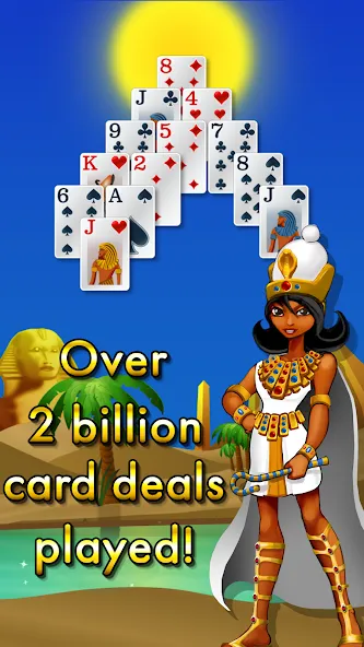 Взломанная Pyramid Solitaire - Egypt [MOD: безлимитные подсказки и отмены ходов] на Андроид — скриншот 5