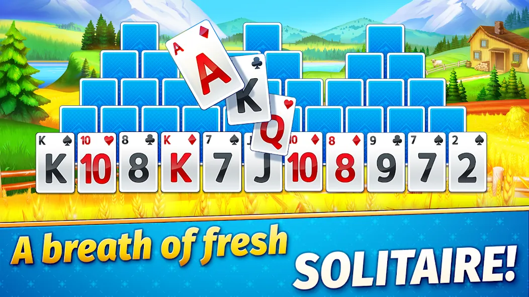 Скачать взлом Solitaire Golden Prairies [MOD: безлимитные монеты и открыты все поля] — скриншот 1
