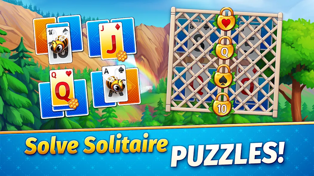 Скачать взлом Solitaire Golden Prairies [MOD: безлимитные монеты и открыты все поля] — скриншот 4