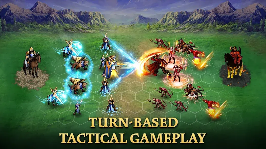 Скачать Magic War Legends [MOD: много золота и кристаллов] на телефон — скриншот 1