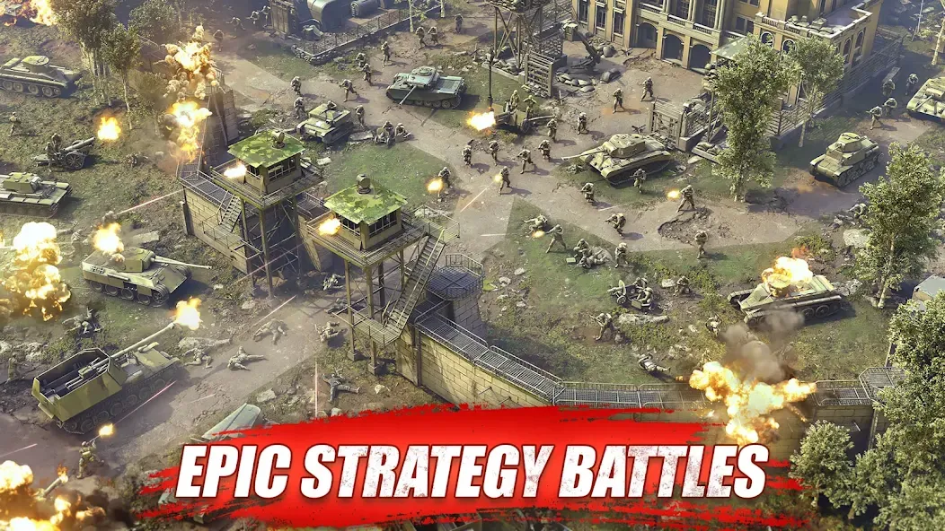 Скачать взлом Heroes of War: Idle army game [MOD: безлимитные ресурсы и усиленная армия] — скриншот 5