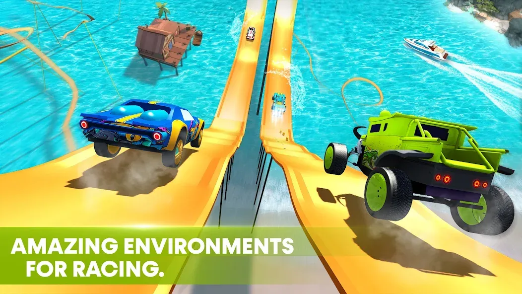 Взломанная Race Off - Monster Truck Games [MOD: безлимитные деньги и топливные бонусы] на Андроид — скриншот 1