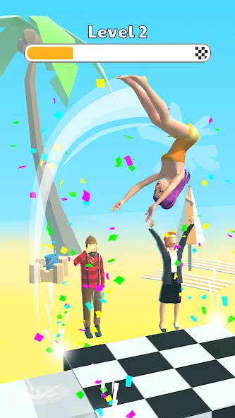 Скачать взлом Human Flip: Jump Master Game [MOD: безлимитные монеты и суперпрыжок] — скриншот 2