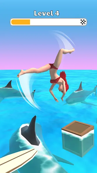 Скачать взлом Human Flip: Jump Master Game [MOD: безлимитные монеты и суперпрыжок] — скриншот 3