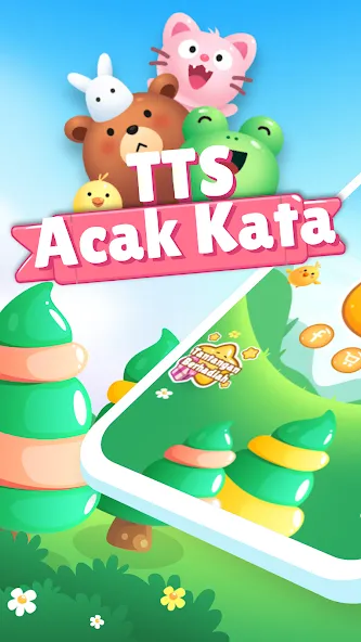 Взломанная Acak Kata - Teka Teki Silang [MOD: подсказки без ограничений и все уровни открыты] на Андроид — скриншот 1