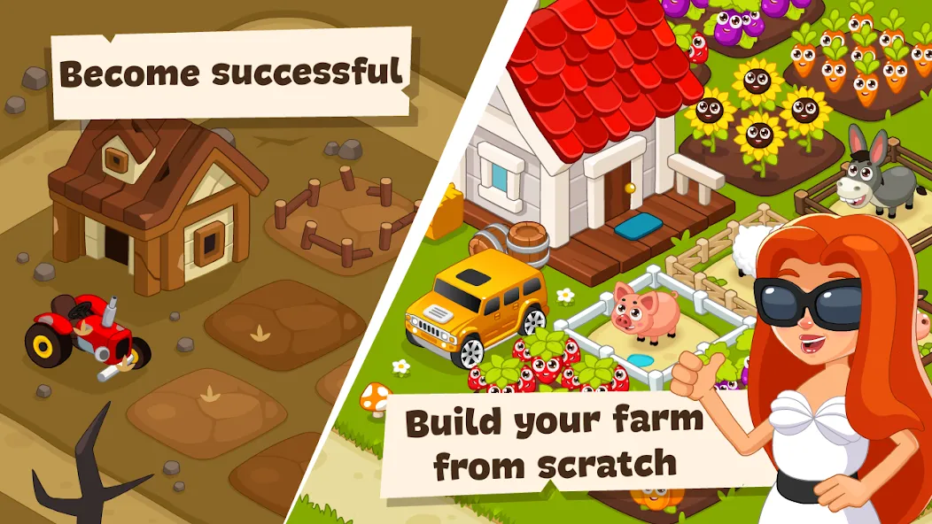 Idle Farm Game Offline Clicker [MOD: безлимитные монеты и ускоренная прокачка] — Скачать бесплатно (APK) — скриншот 2