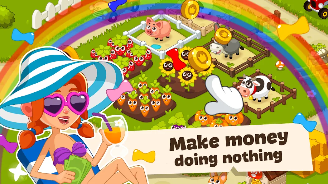Idle Farm Game Offline Clicker [MOD: безлимитные монеты и ускоренная прокачка] — Скачать бесплатно (APK) — скриншот 3