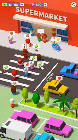 My Idle Supermarket Simulator [MOD: безлимитные деньги и всё открыто] последняя версия — скриншот 2