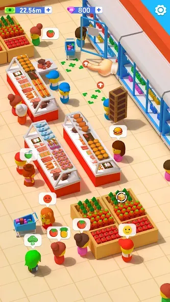 My Idle Supermarket Simulator [MOD: безлимитные деньги и всё открыто] последняя версия — скриншот 4
