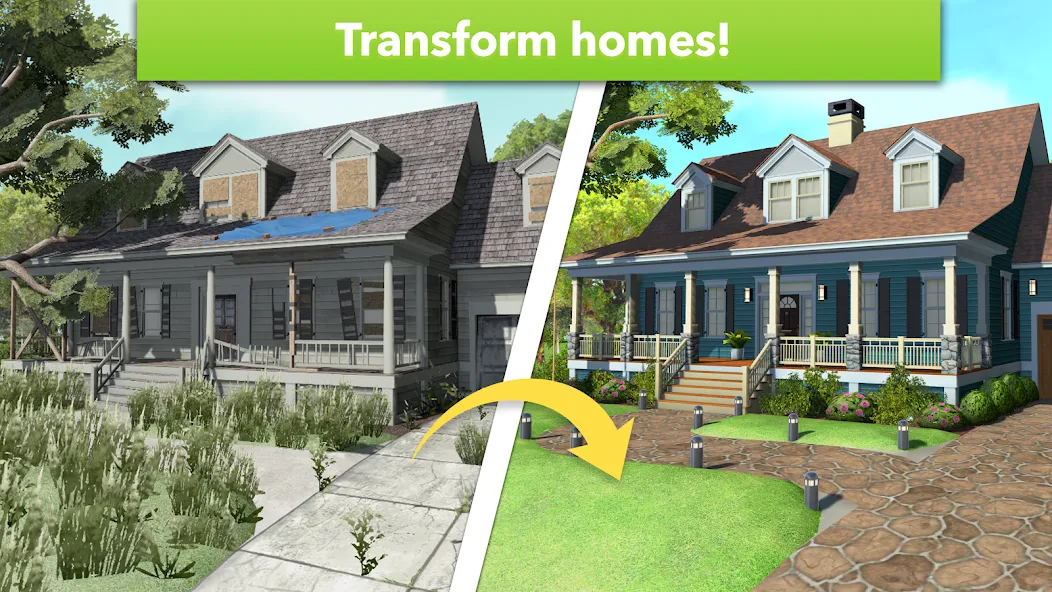 Взломанная Home Design Makeover [MOD: безлимитные деньги и подсказки] на Андроид — скриншот 2