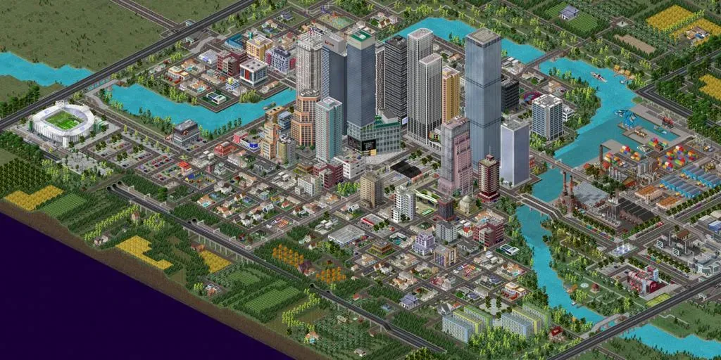 Скачать TheoTown [MOD: безлимитные деньги и ресурсы] — скриншот 1