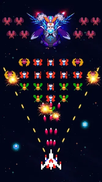 Взломанная Falcon Squad - Galactica [MOD: много денег и бесконечные жизни] на Андроид — скриншот 1