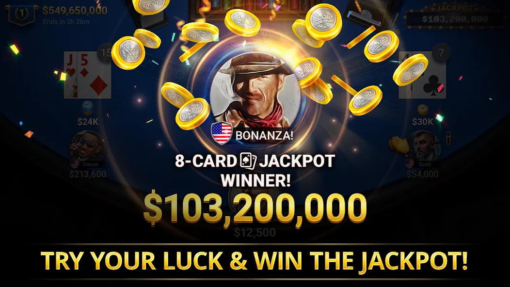 Blackjack Championship [MOD: безлимитные фишки и открытые столы] последняя версия — скриншот 4