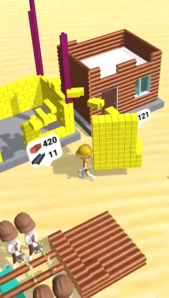 Скачать Pro Builder 3D [MOD: безлимитные ресурсы и открыты все постройки] — скриншот 4