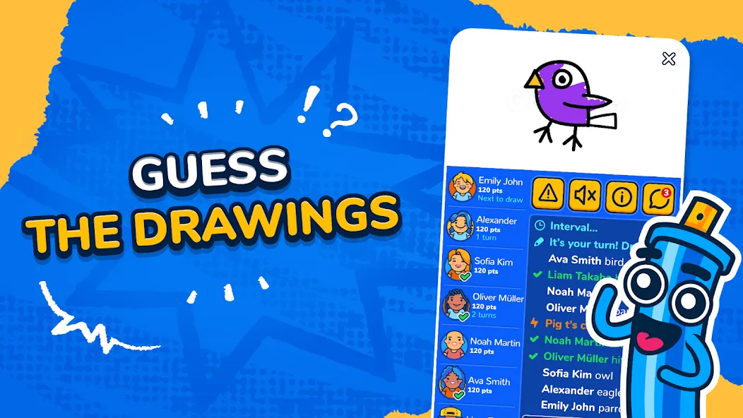 Gartic.io - Draw, Guess, WIN [MOD: больше времени на рисование] на Андроид — скриншот 1