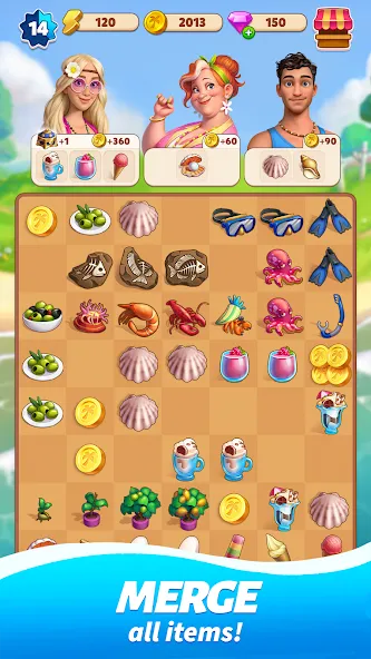 Travel Town - Merge Adventure [MOD: безлимитные монеты и энергия] — Скачать бесплатно (APK) — скриншот 1