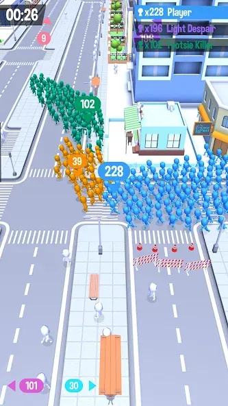 Взломанная Crowd City [MOD: безлимитные монеты и быстрый рост толпы] на Андроид — скриншот 1