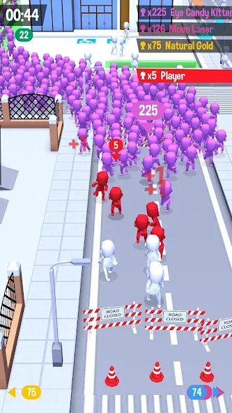 Взломанная Crowd City [MOD: безлимитные монеты и быстрый рост толпы] на Андроид — скриншот 2