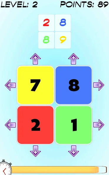 Скачать взлом Squademath - numbers challenge [MOD: бесконечные подсказки и бонусы] — скриншот 1