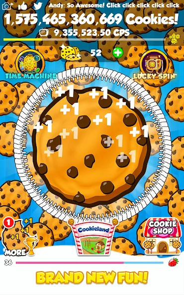 Скачать взлом Cookie Clickers 2 [MOD: безлимитные печенья и ускоренная прокачка] — скриншот 1