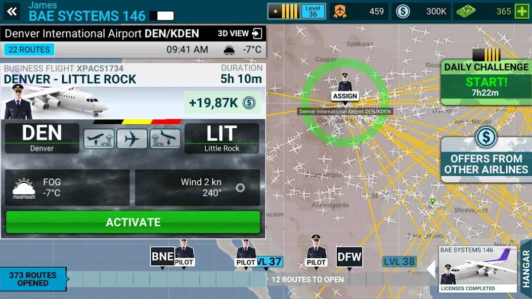 Скачать Airline Commander: Flight Game [MOD: безлимитные деньги и топливо] — скриншот 3