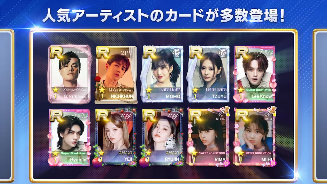 Скачать SUPERSTAR JYPNATION [MOD: безлимитные очки и открыты все карты] — скриншот 2
