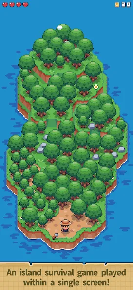 Скачать Tiny Island Survival [MOD: безлимитные ресурсы и здоровье] на телефон — скриншот 1